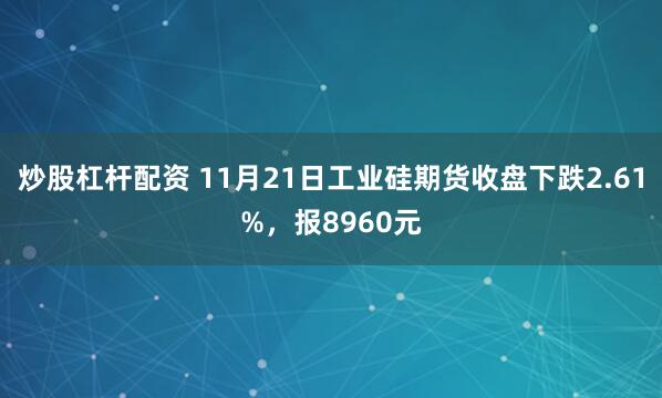 炒股杠杆配资 11月21日工业硅期货收盘下跌2.61%,报8960元