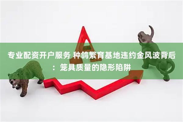 专业配资开户服务 种鸽繁育基地违约金风波背后：笼具质量的隐形陷阱